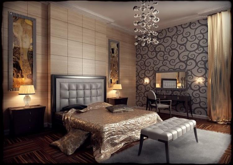 Дизайн спальни в стиле арт деко