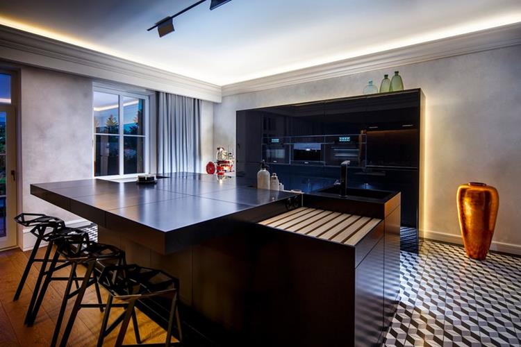 art26 apartment design modern black kitchen