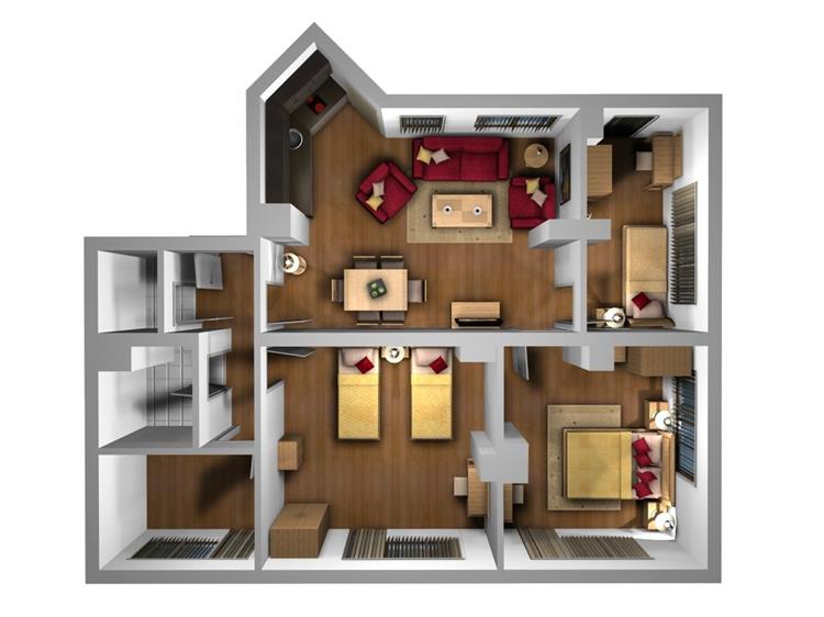 Furniture Interior Design Layout 3D